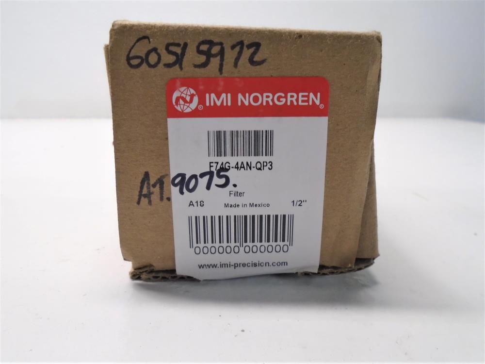 LOT of (3) IMI Norgren Excelon 1/2" Filter Regulator, F74G-4AN-QP3, 150 PSIG